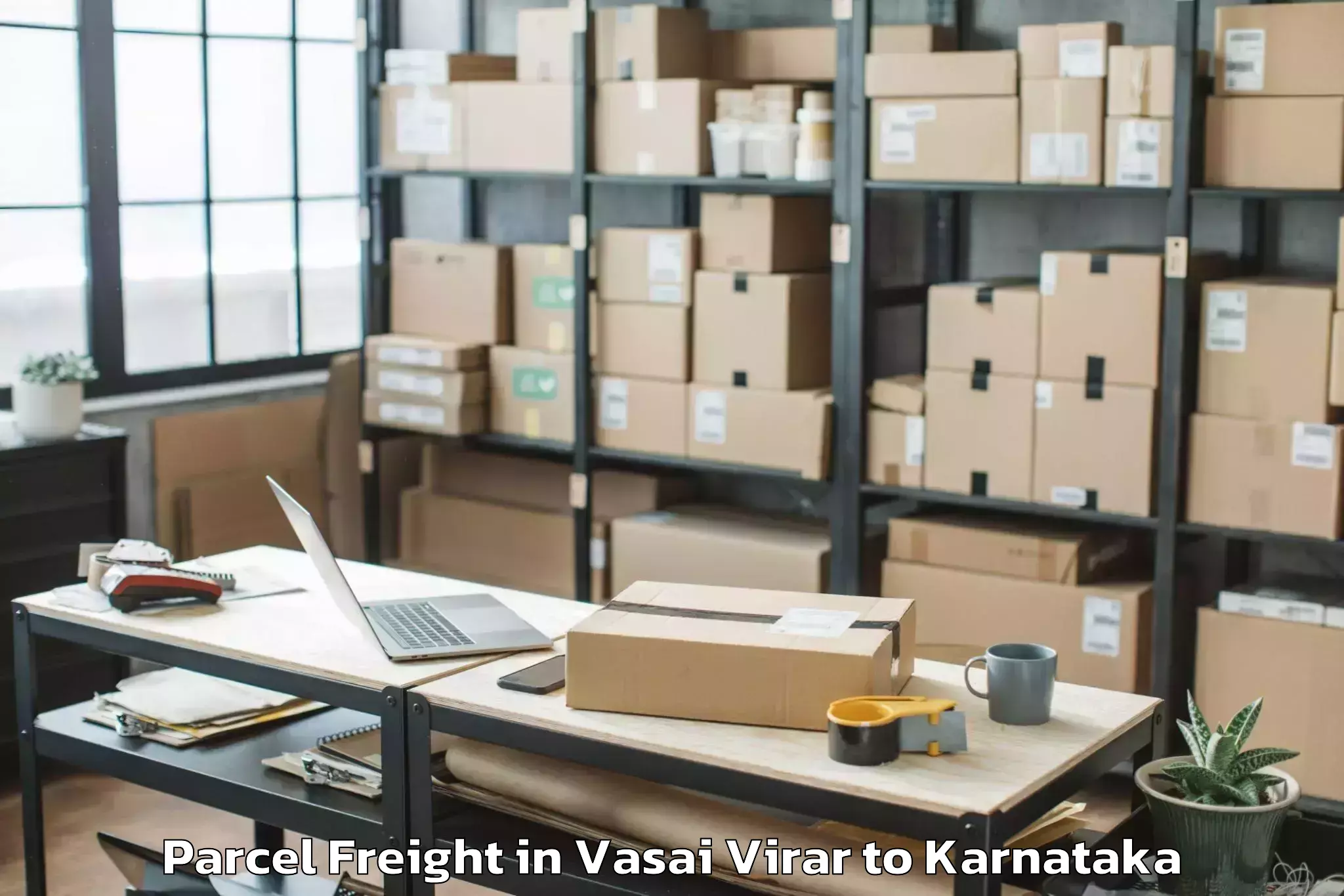 Easy Vasai Virar to Kuvempu University Shimoga Parcel Freight Booking